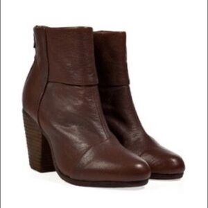 Rag & Bone Classic Newbury Leather Brown Booties